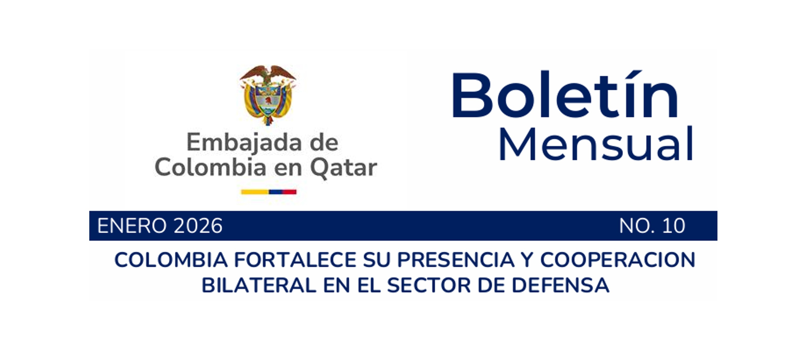 Boletín de enero de 2026 de la Embajada de Colombia en Qatar