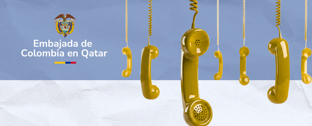 La embajada de Colombia en Qatar, informa la guía de contactos para la comunidad y viajeros colombianos en Qatar. 